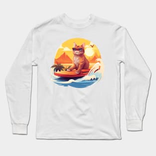 Summer Full Of Surfing - Cat Lovers Edition Long Sleeve T-Shirt